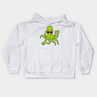 Octopus with Sunglasses Kids Hoodie